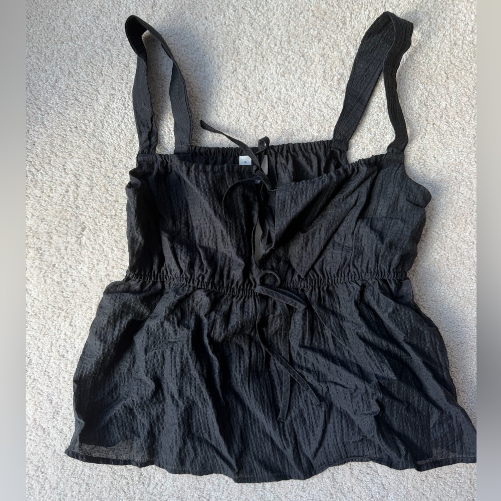 Tie front tank top - Picture 3 of 4